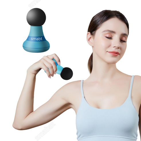 Smabat 초경량 미니 마사지건 휴대용 전동 마사지건 무선 진동 마사지기 목 어깨 안마기 핑크 블루 그린