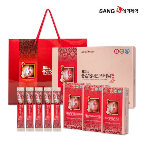 상아제약 홍삼정 데일리타임(10mlx30포)+쇼핑백포함/홍삼선물세트/홍삼스틱형, 1개, 10ml