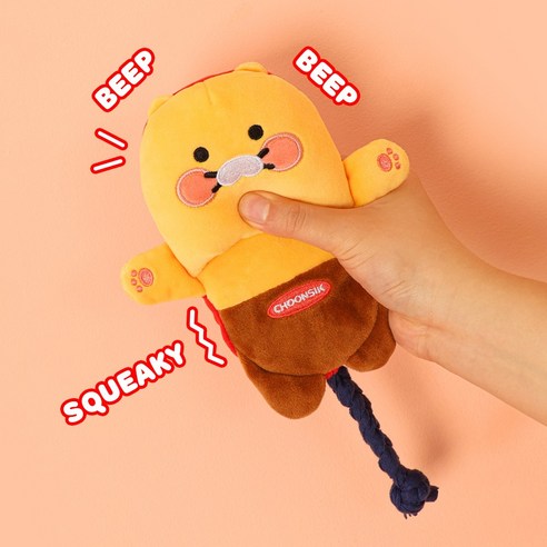 카카오프렌즈 춘식이 마이펫 슬리퍼 터그 장난감, 1개