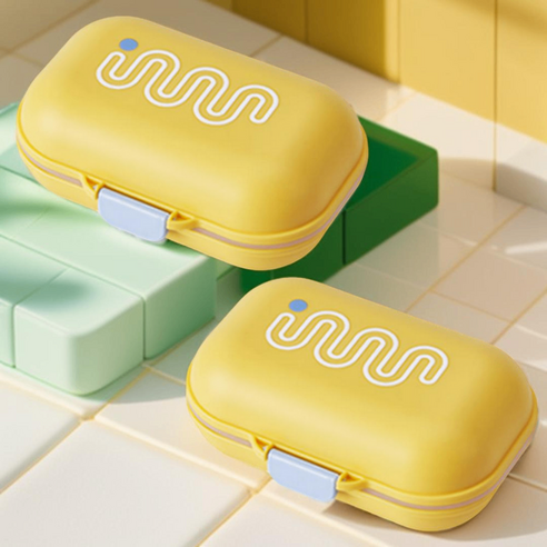 무드그라운드 휴대용 비누 케이스 2p, 옐로우, 1개