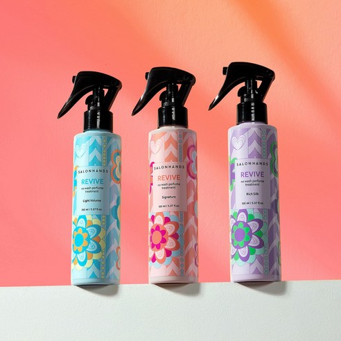 살롱핸즈 리바이브 노워시 퍼퓸 헤어 트리트먼트 150ml 3종 택1 (시그니처 라이트볼륨 리치실크) - 퍼퓸 트리트먼트 | 쿠팡