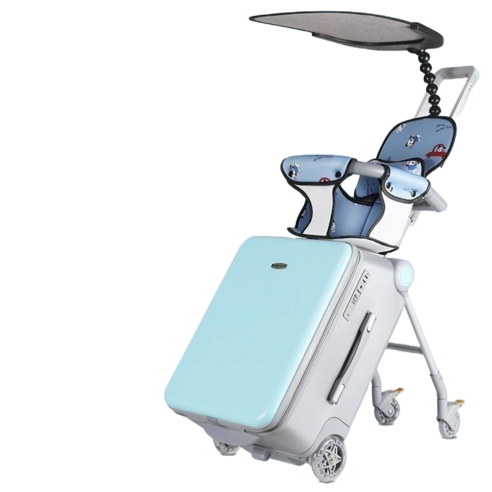 키즈라이드 유모차 겸용 캐리어, 핑크빛 설렘을 담아 아이와 함께 떠나는 특별한 여행!