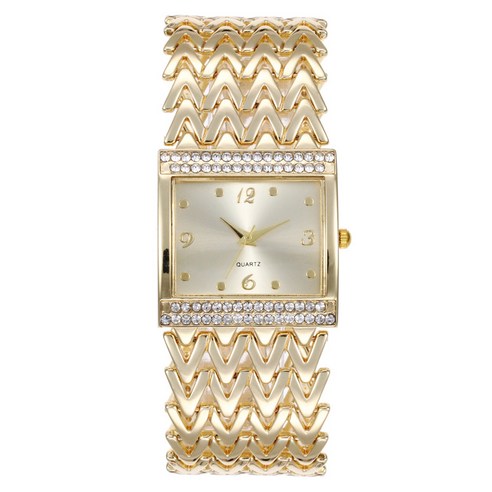 스틸 벨트 다이아몬드 스퀘어 팔찌 시계 여성용 시계 트렌드 개성 캐주얼 석영 팔찌 시계
