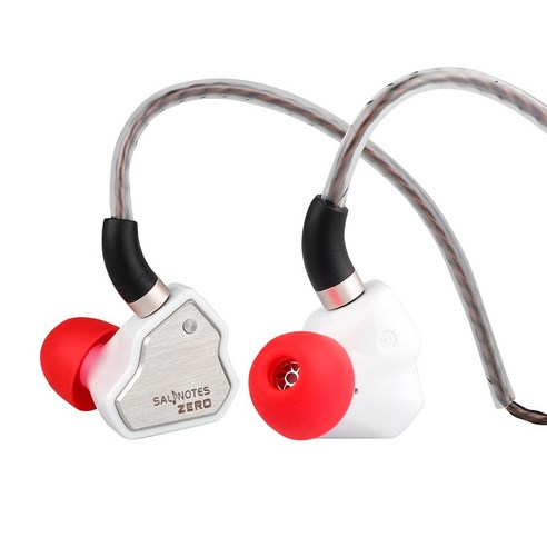 7Hz 살노트 제로 10MM 다이내믹 드라이버 하이파이 인이어 이어폰, 하얀색, 마이크 포함(3.5mm)