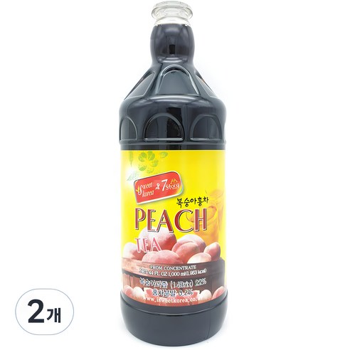 복숭아 홍차 원액, 2개, 1L
