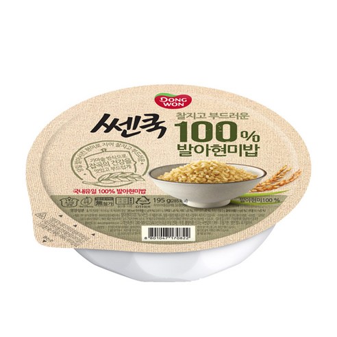 동원 100% 발아현미밥, 195g, 18개