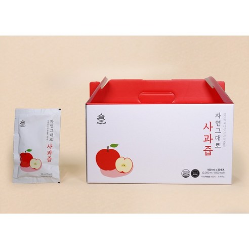 자연의 건강함을 그대로, 슬로푸드 자연 그대로 사과즙 NFC 100%