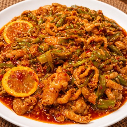 한국식양념 레몬무뼈닭발 500g 보통맛 레몬닭발 궁채닭발냉채