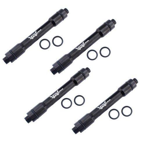 4pcs 자전거 15mm-9mm 차축 빠른 릴리스 허브 변환, 블랙, 알루미늄 합금