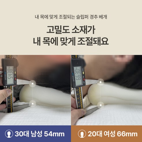 건강한 목과 숙면을 위한 현명한 선택, 슬립퍼 메모리폼 경추베개