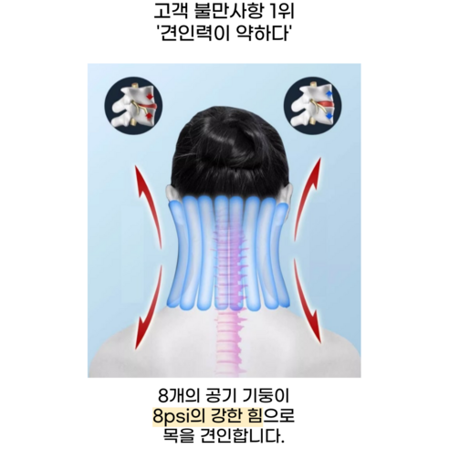 무중력 목견인기 거북목 교정기 목디스크 의료기기 자세교정, 1개