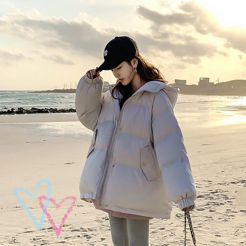 mxt화이트 면화 패딩 자켓 새로운 여성 겨울 코트 한국어 스타일 유행 짧은 달콤한 짧은 빵 자켓