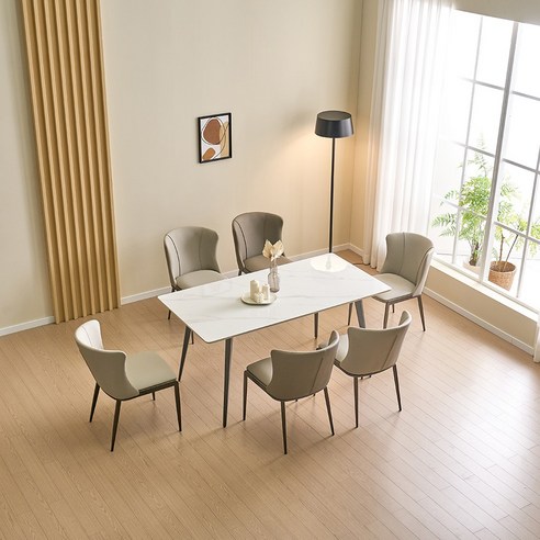 고급스럽고 내구성 있는 가정식탁을 위한 라라홈 샐리 세라믹 식탁 세트
