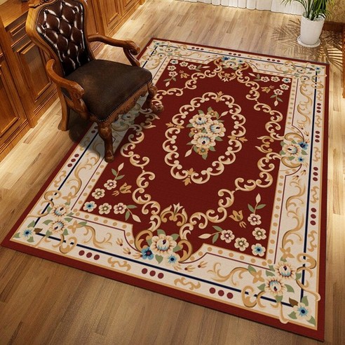 유럽 카펫 거실 레트로 페르시아어 꽃 깔개 터키어 홈 장식 민족 대형 룸 러그 비 스키드 빨 카펫, {"크기":"40x60cm"}, Style 3