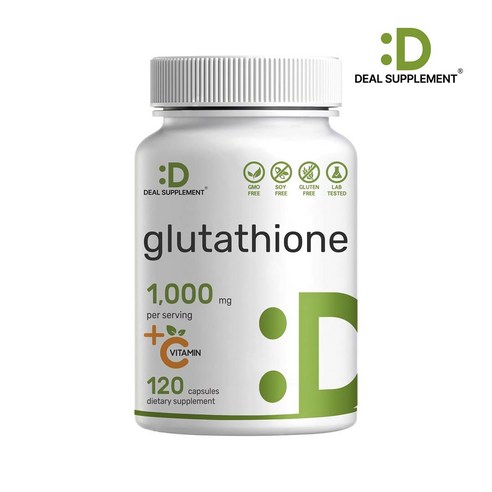 고순도 글루타치온 최고함량 1000mg 120캡슐 / Deal Supplement Glutathione Supplement 1 000mg 120Cap, 120개, 1개