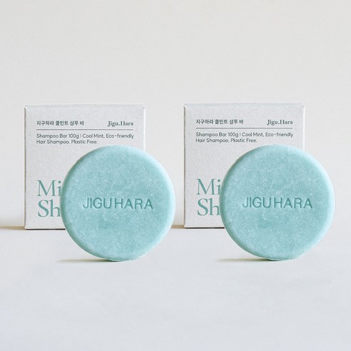 JIGUHARA 쿨민트향 샴푸바, 2개, 100g