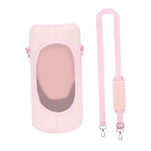 여행을 위한 조정가능한 어깨끈 2000ml를 가진 물병 운반용 가방 소매, 11cmx23.5cm, 네오프렌, 분홍색