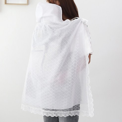 맘네스트 여름용 레이스 아기띠 워머 망사 망토 에어컨 바람막이 블랭킷 유모차 워머, 금사 워머
