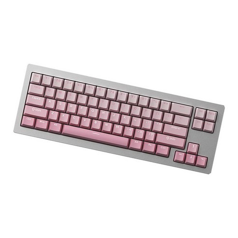 몬스긱 M7W 그라데이션 3가지 모드 RGB 기계식 OEM 68 키 핫스왑 유선 키보드, 화이트 + 핑크, V3 프로(밀크블루축), 텐키리스