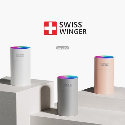 스위스윙거 레인보우 무드라이트 가습기, SW-334J(핑크)