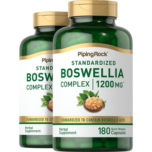 PipingRock 보스웰리아 Boswellia Complex 1200mg 120정 X 2개, 6개, 120 정capsules 보스웰리아9988+