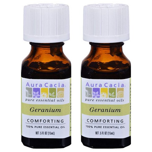 아우라카시아 퓨어 에센셜 오일 제라늄, 15ml, 2개