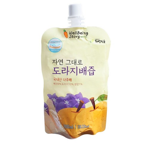 자연그대로 도라지배즙 100mlx30포 스파우트, 100ml, 50개