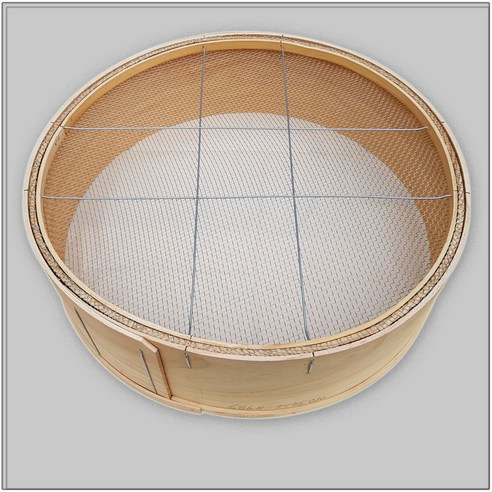 정희공예 국산 나무체 얼기미 얼개미 얼맹이35-50cm 빵 밀가루 거름망 도드미 커피콩체, 얼개미왕대48cm, 들깨참깨채2.5mm(12목), 1개