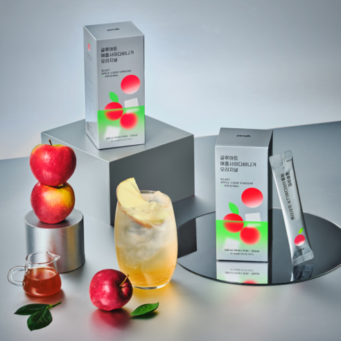 상쾌한 하루를 여는 비밀, 글루어트 애플사이다비니거 오리지널 애사비 스틱