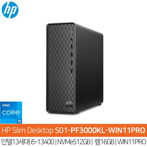   HP S01-PF3000KL-WIN11 13세대i5-13400_(NVMe512GB_16GB)_WIN11Pro/HP컴퓨터/슬림PC/사무용PC/HH