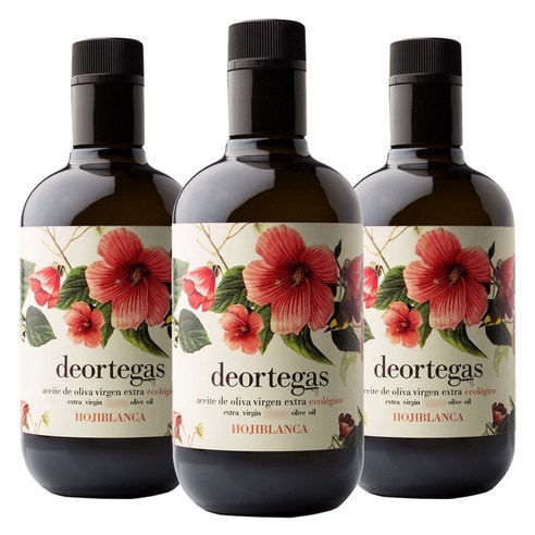데오르테가스 호지블랑카 엑스트라버진 올리브오일, 3개, 500ml