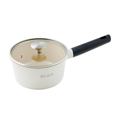 보오든 IH 세라믹 편수냄비, 1개, 크림, 18cm