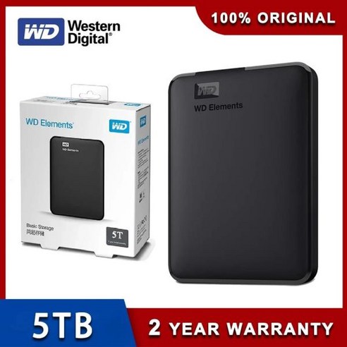 웨스턴 디지털 엘리먼트 휴대용 외장 하드 드라이브 WD 5TB HDD USB 3.0 데스크탑 PC 노트북 맥 PS4 및 X, [04] 4TB