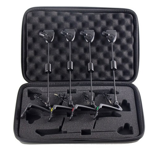 4 PCS 낚시 물린 알람 옷걸이 낚시 스윙 어 설정 LED 조명 표시기 잉어 낚시 도구, 하나, 보여진 바와 같이
