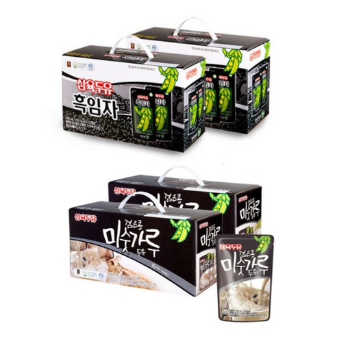 삼육 흑임자파우치 30입+검은콩미숫가루파우치 30입, 60개입, 190ml