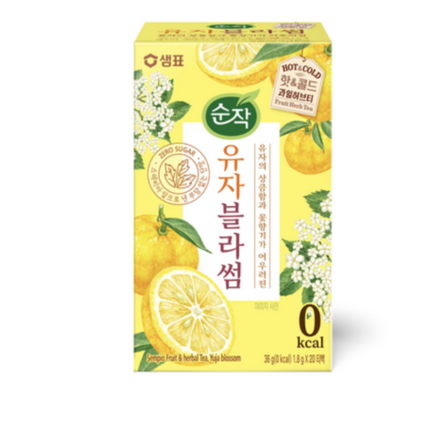 순작 유자블라썸 티백, 1.8g, 20개입, 1개