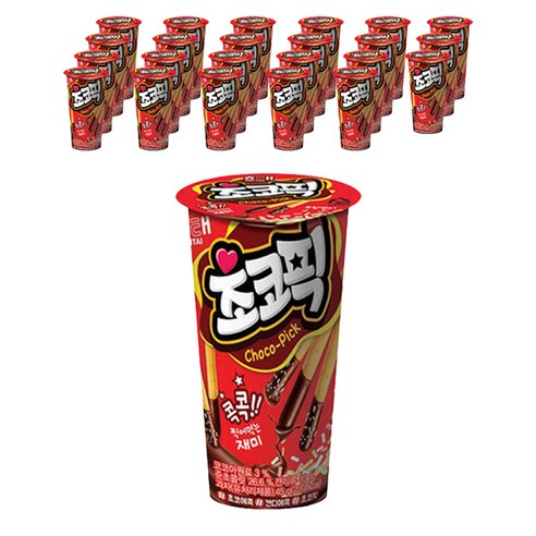 해태제과 초코픽 과자, 45g, 24개