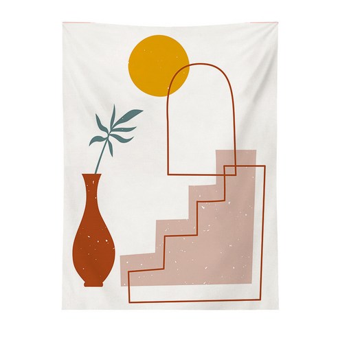 DFMEI 괘포 모던 심플 아트 장식 괘포 배경 벽포 가능, 색깔10, 95-73cm 연모