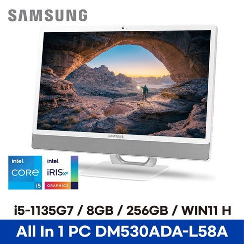 *i7 모델 무상 업그레이드* 삼성 올인원PC DM530ADA-L58A - 8GB 256GB ED 올인원PC 윈도우포함 업무용 인강용 매장용