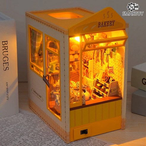 책을 즐겁게 보관하는 독특한 방식: 스마토이 DIY 미니어처 하우스 북앤드 미니어처