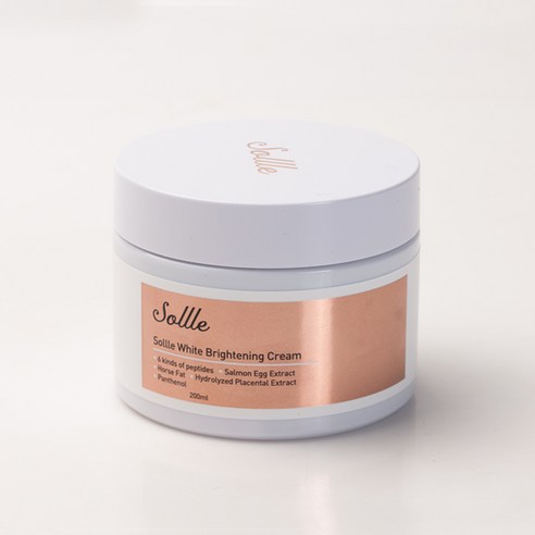 솔리 화이트 브라이트닝 크림 200ml Solle tone up milk face&body whitening cream 200ml, 1개