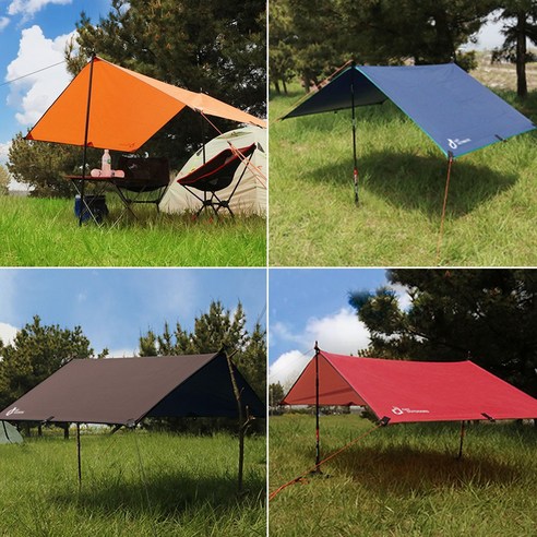 미니 타프 그늘막 렉타타프 백패킹 차광막 천막 비박, 미니멀타프_레드 Best Top5