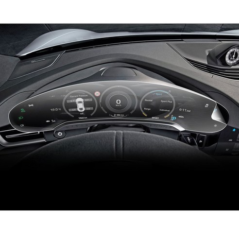 RUIYA 포르쉐 타이칸 2020+ 네비게이션 조수석 디스플레이 공조기 계기판 액정보호필름, 계기판-16.8인치