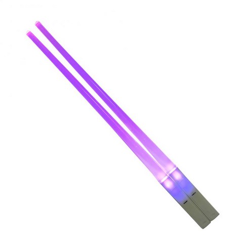 1 쌍 LED 빛나는 젓가락 콘서트 글로우 스틱 플래시 스틱 Lightsaber 젓가락 레스토랑 주방 식기 내구성 선물, 체코, Purple