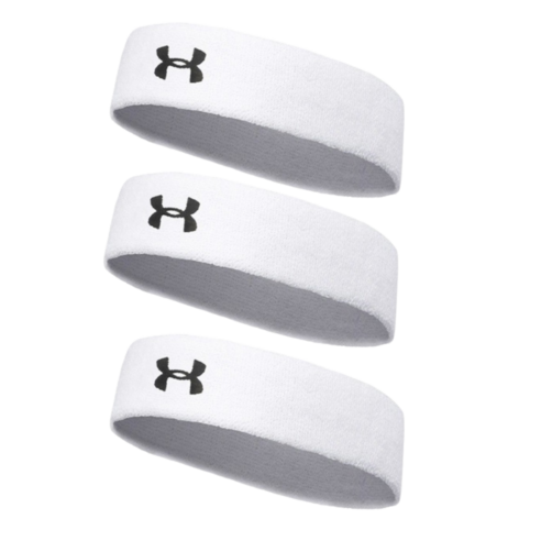 언더아머 퍼포먼스 헤어밴드 3P, 화이트, 3개