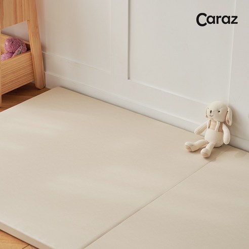 카라즈 원플립 층간소음 항균처리 유아 안전 폴더매트 1+1, 베이지, 140x200x4cm 원플립 폴더매트 1+1, 증정행사 종료