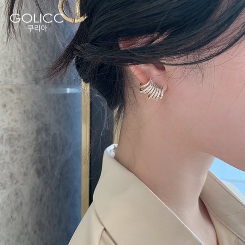 고급 감각 전체 다이아몬드 귀걸이 틈새 한국의 인터넷 연예인 기질 여성 귀걸이 925 스털링 실버 바늘 2021 새로운 패션