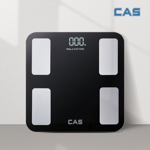 CAS 스마트인바디 체지방 체성분 체중계 BFA-S15 블루투스 카스, 블랙, 1개
