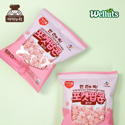 CJ 아이누리 포켓팝콘 딸기맛 25g, 1개