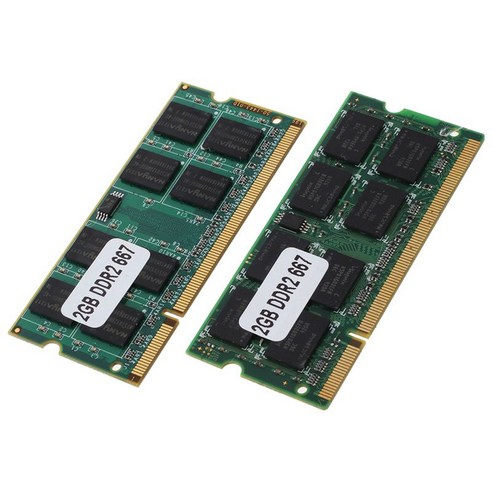 배 2기가바이트 DDR2 PC2-5300 SODIMM RAM 메모리 667MHz의 200 핀 노트북 노트북, 보여진 바와 같이